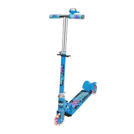 Monopatín Infantil Plegable Tripatín 3 Ruedas c/Luces Timbre Azul