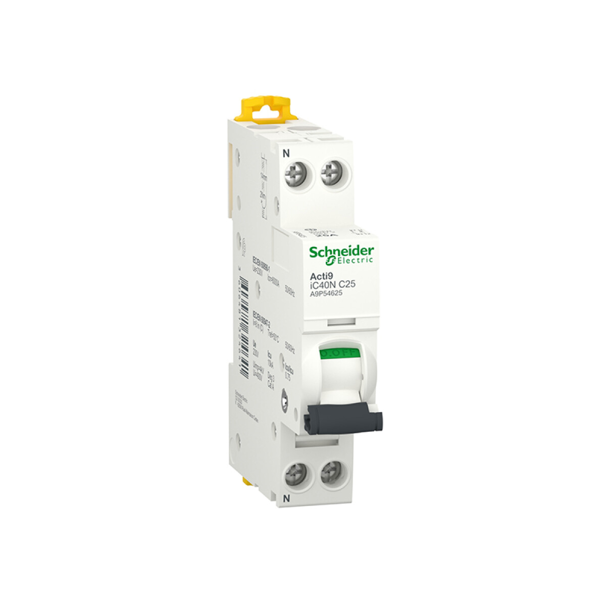 Llave térmica DIN DT40N 1P+N 25A 6kA/10kA - MG2534X 