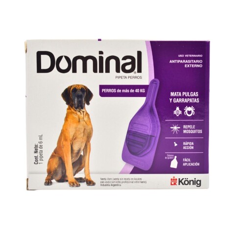 PIPETA ANTIPULGAS Y GARRAPATAS PARA PERROS DOMINAL KONIG MAS DE 40 KG