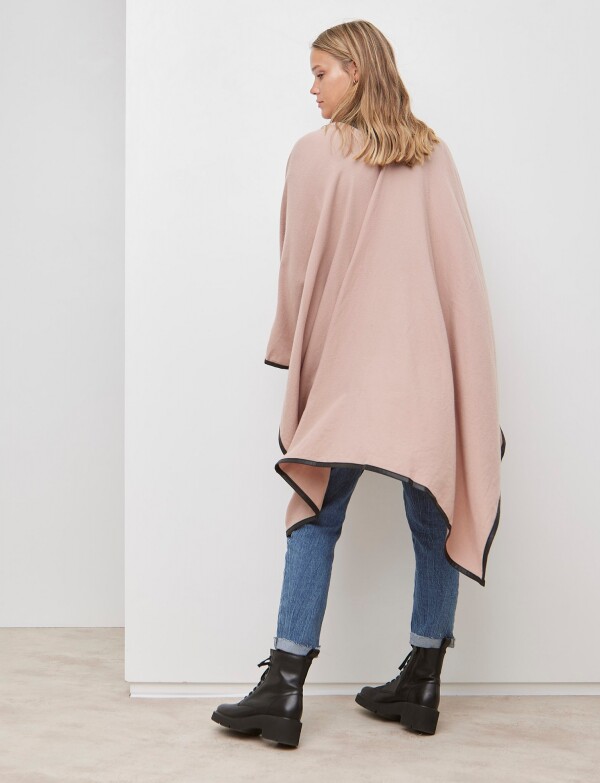Ruana Soft Det Ribet ROSA OSCURO