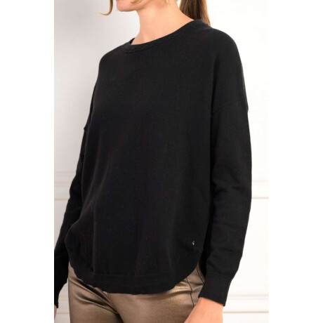 Sweater Algodon Elastano Negro