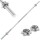 Barra Recta Maciza Cromada C/ Rosca 1.50m P/ Pesas Fit013201