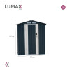 Caseta Galpon Jardin Lumax Avon Gris Oscuro 192x161x99 Caseta Galpon Jardin Lumax Avon Gris Oscuro 192x161x99