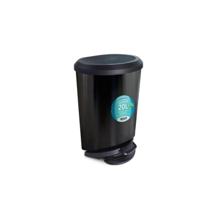 PAPELERA TACHO DE BASURA CON PEDAL 20 LITROS NEGRO