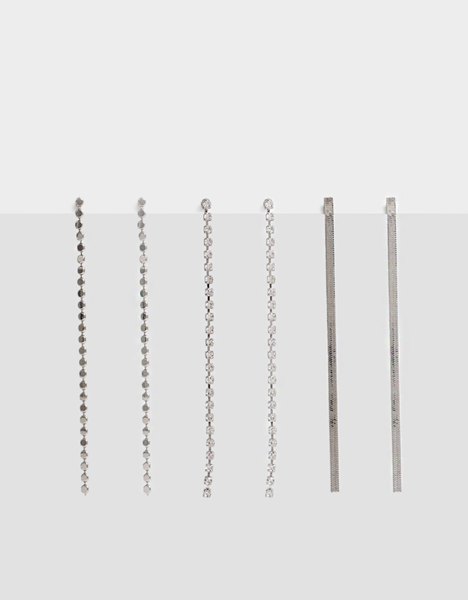 Set De Aros Con Strass 