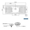 Mueble Cocina Compacta + Pileta Inox Premium 15m Latentación Color Rústico Mueble Cocina Compacta + Pileta Inox Premium 15m Latentación Color Rústico