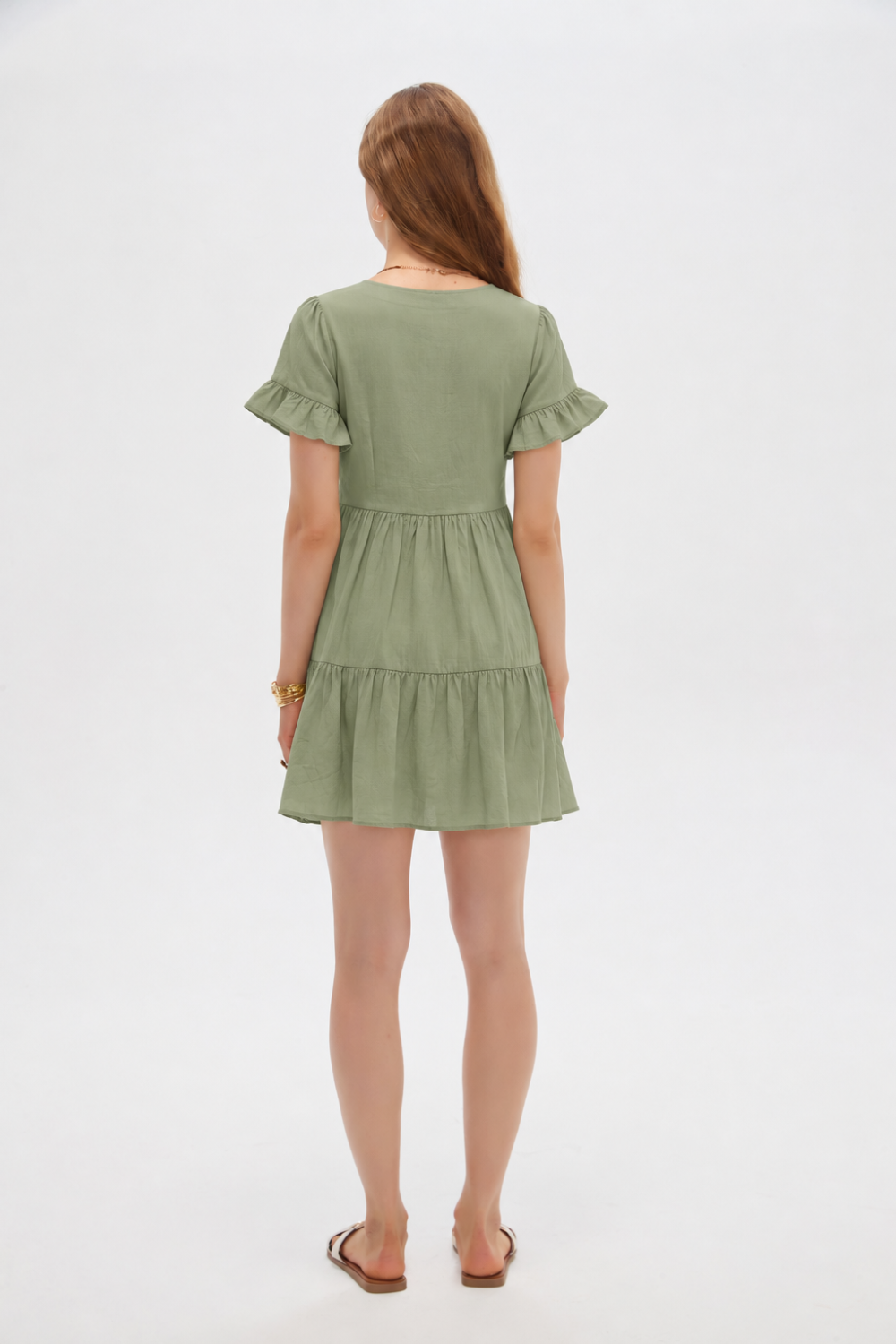 Vestido Kaleu Menta Oscuro