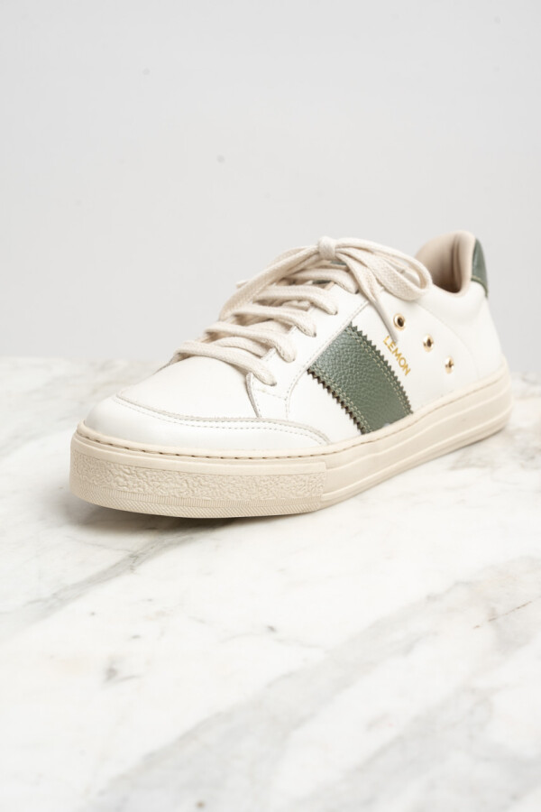 Zapatilla Cuero Verde Ingles