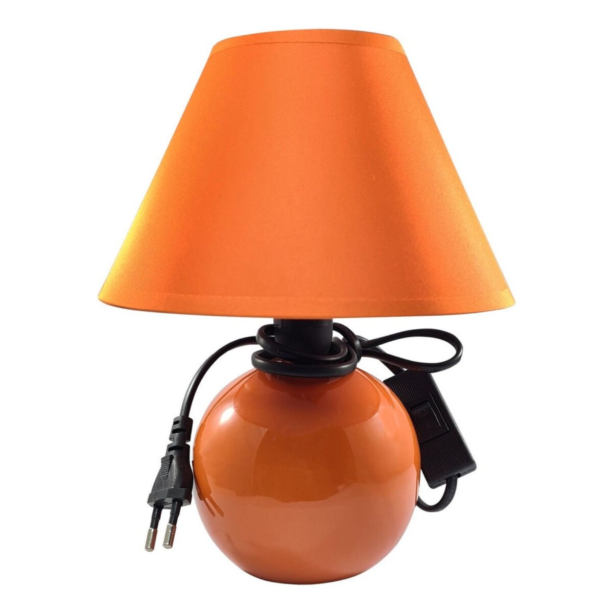 Lampara Portatil Cerámica Mesa Escritorio Luz Calidad - Color Variante Naranja 