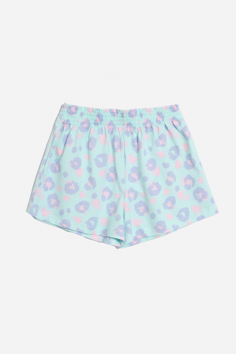 Short animal print - Verde agua 