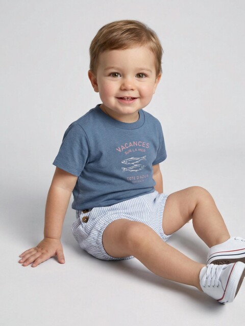 Camiseta Con Print Piedra
