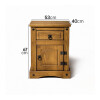 Mesita De Luz De Madera Maciza 1 Cajón 1 Puerta Mesita De Luz De Madera Maciza 1 Cajón 1 Puerta