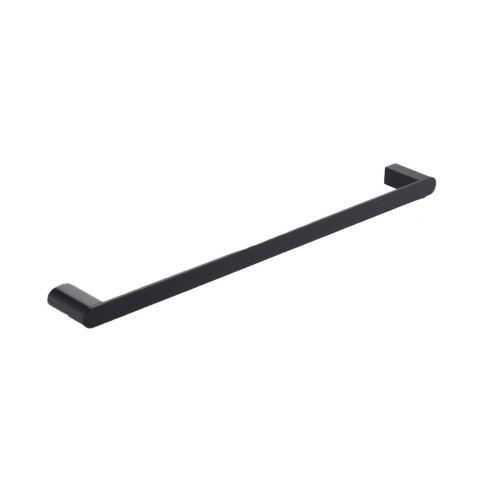 TOALLERO RECTO METAL LINEA MANTUA COLOR NEGRO MATE ACERO NEGRO