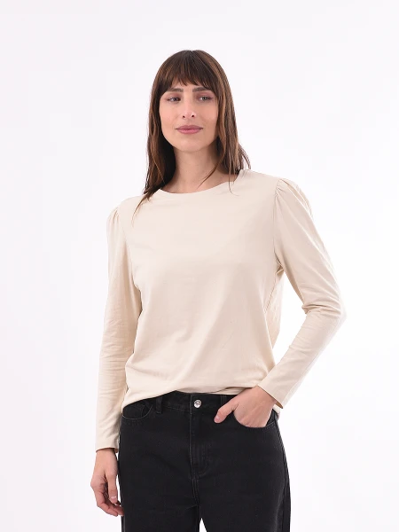 REMERA MOHANA BEIGE CLARO