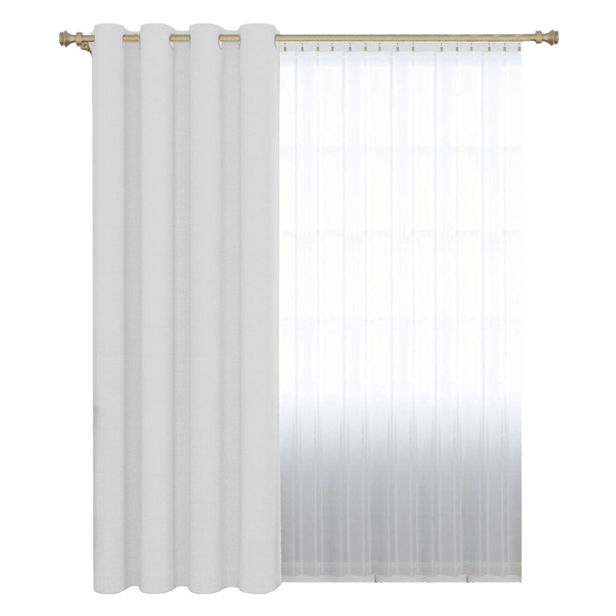 Cortina Blackout 140x230 Cm No Pasa Luz Living Dormitorio - Gris Lino Claro 