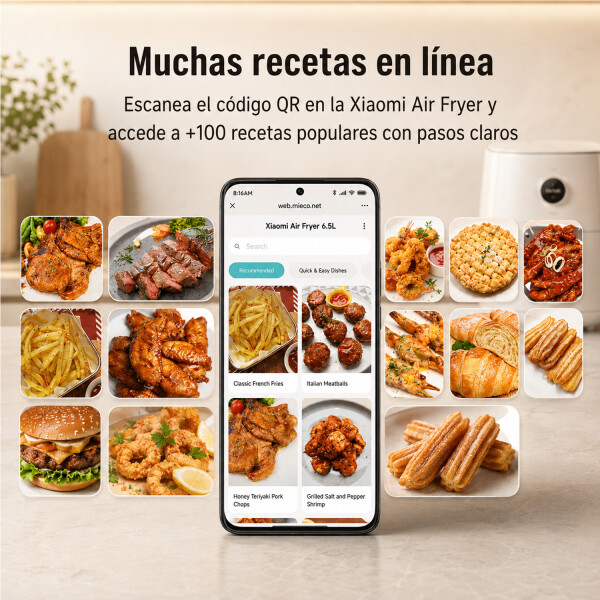 Freidora De Aire Xiaomi Air Fryer 6.5l Maf-w6051 NEGRO
