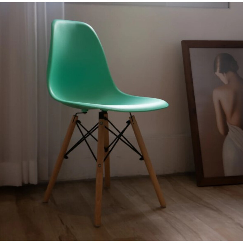 Silla Eames Verde Menta | Diseño Nórdico | Patas de Madera | Comedor, Cocina y Oficina Silla Eames Verde Menta | Diseño Nórdico | Patas de Madera | Comedor, Cocina y Oficina