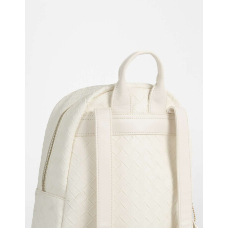 Mochila Trenzada Blanco Crudo