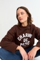 Sweatshirt con estampa Charme de Paris MARRON