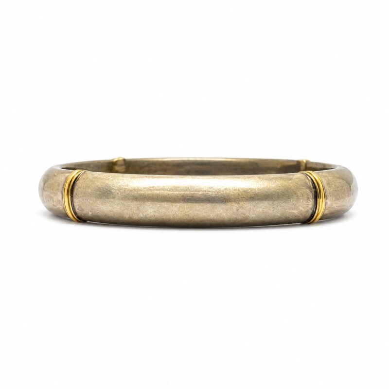 Esclava Bombé-Plata y Oro-Sin piedra-ES5015 sinpiedra