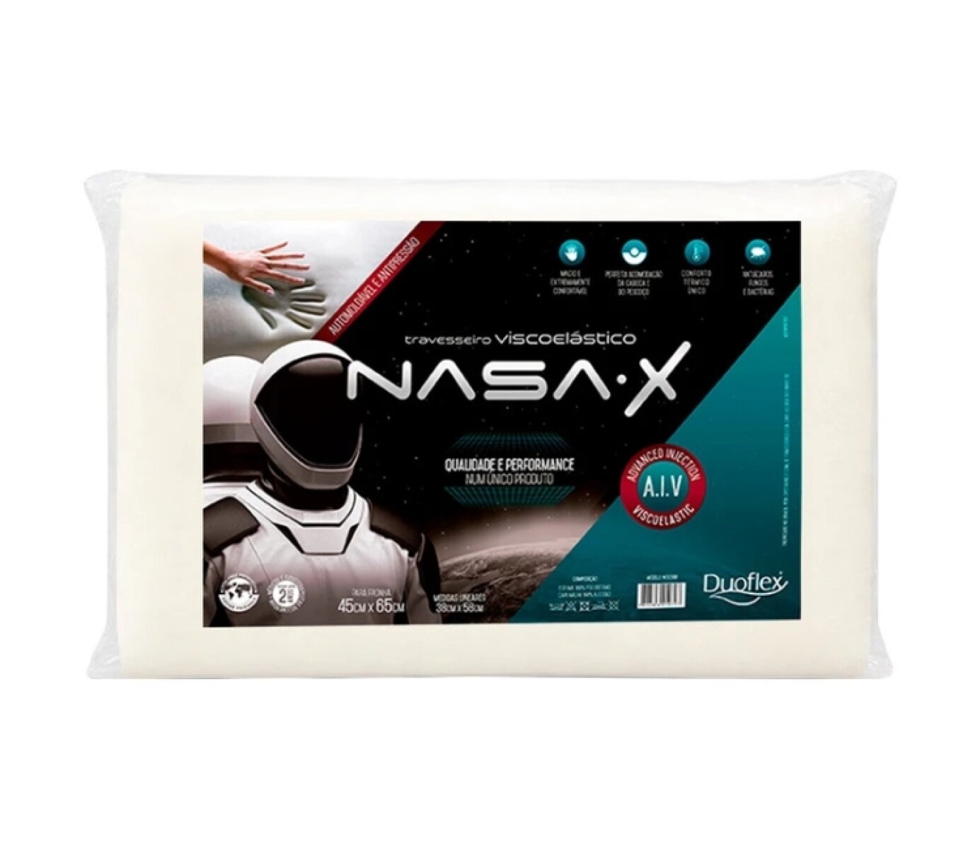 Almohada Duoflex Nasa.x Ns3200 Vicoelastico 