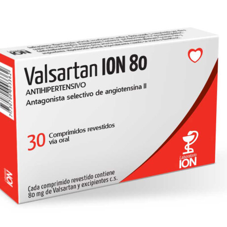 Valsartan Ion 80 30 Comprimidos Valsartan Ion 80 30 Comprimidos