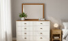 Cómoda 8 cajones - Linea Colonial Blanco/Freijo