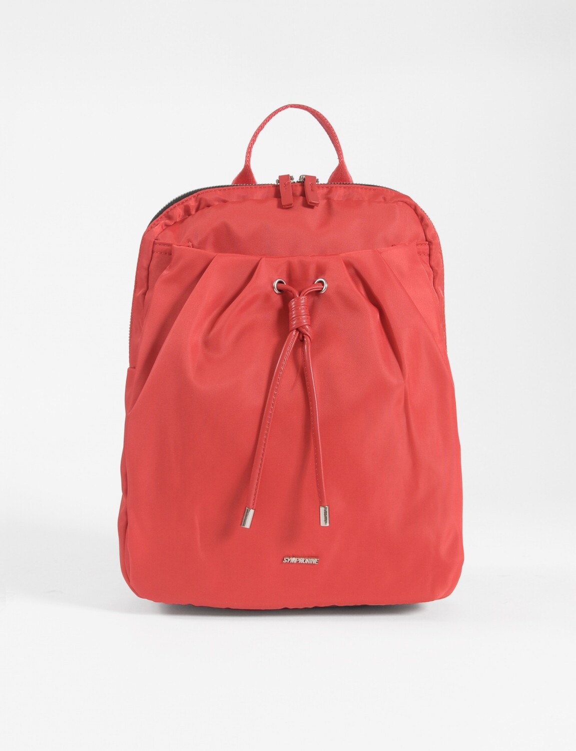 Mochila con cordón y bolsillo rojo — Symphorine