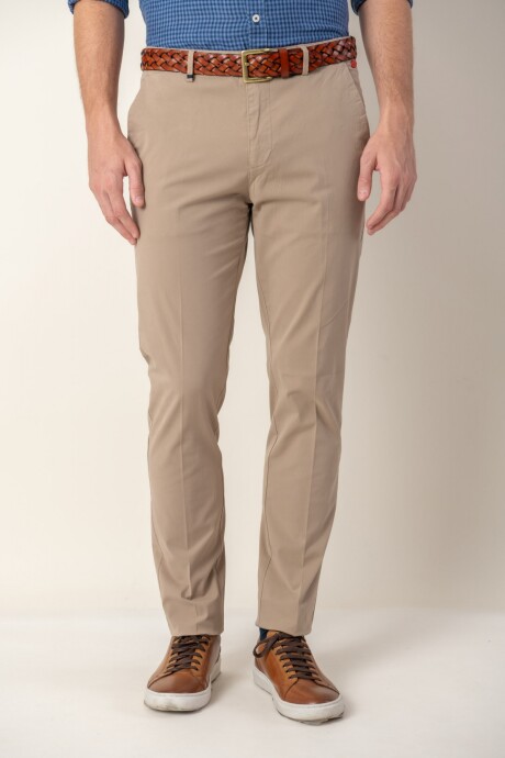 Pantalón de algodón Slim Fit Kaki