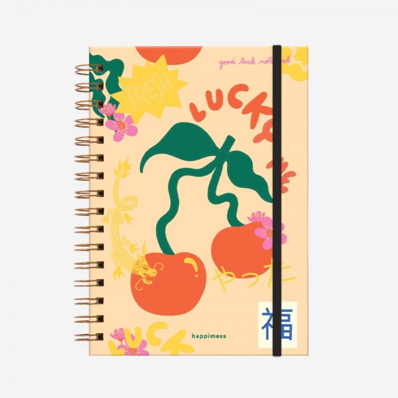 Cuaderno liso A5 tapa dura anillado Monoblock Lucky me Cuaderno Liso A5 Tapa Dura Anillado Monoblock Lucky Me