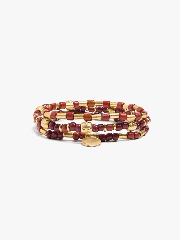 Set De Pulseras Elásticas Con Cuentas multicolor