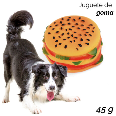 Juguete De Goma Para Mascotas Hamburguesa 7,5cm - 45g Juguete De Goma Para Mascotas Hamburguesa 7,5cm - 45g