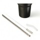 Jarra Vaso Terminico 1200ml Ac Inox y sorbete en Ac inox Negro
