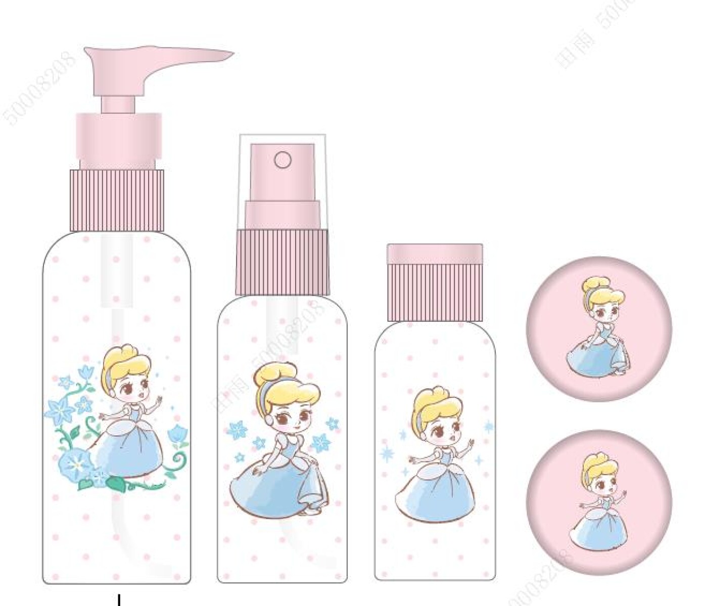 Set de frascos princesas - Cenicienta 