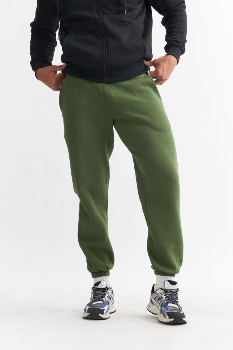 Jogger felpa VERDE OLIVA