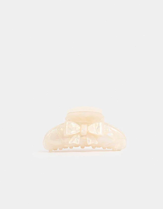 Broche Premium Broche Con Moño - Blanco Crudo