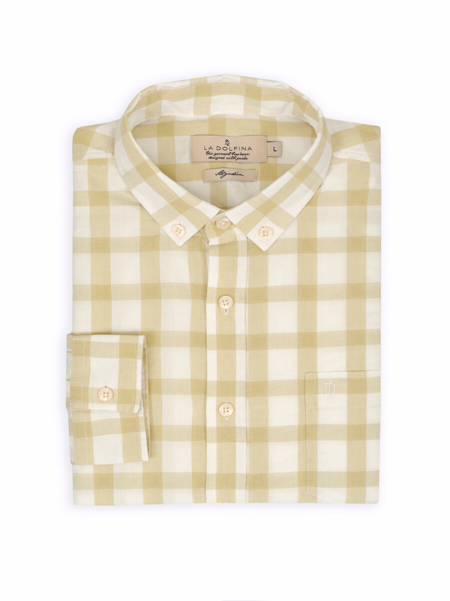 Camisa lino cuadros 