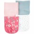 Set provecheros babitas x 4 XL CARTERS rosa flores