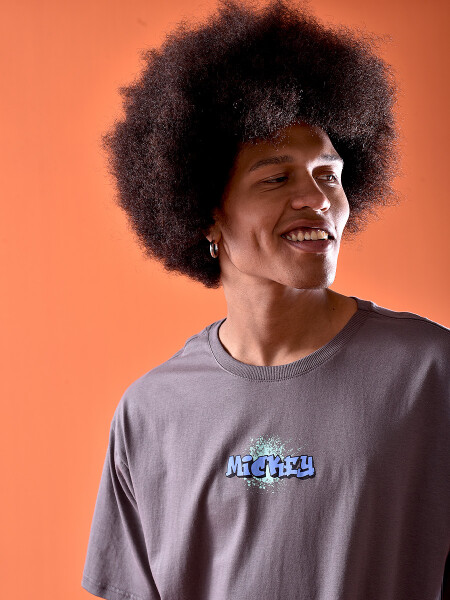 REMERA MICKEY BLUE GRIS OSCURO