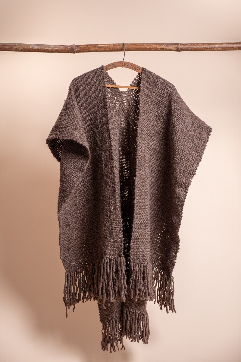 Ruana Rústica Chocolate