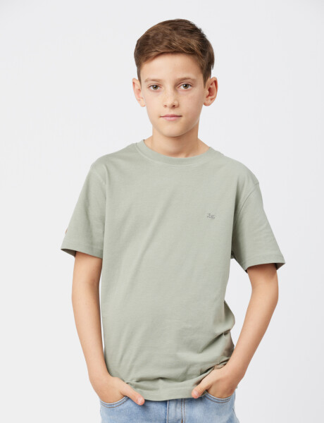 REMERA BÁSICA DE ALGODÓN Pistacho