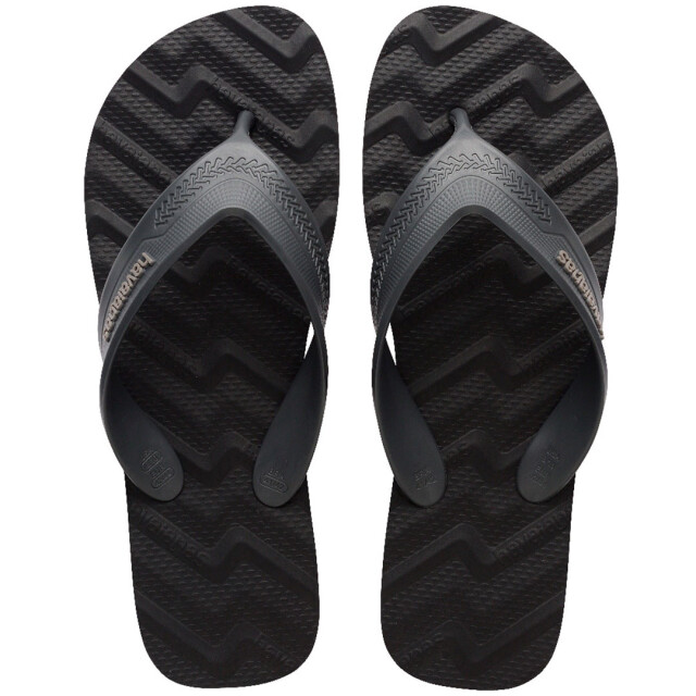 Sandalias de Hombre Havaianas Track Waves Negro - Gris