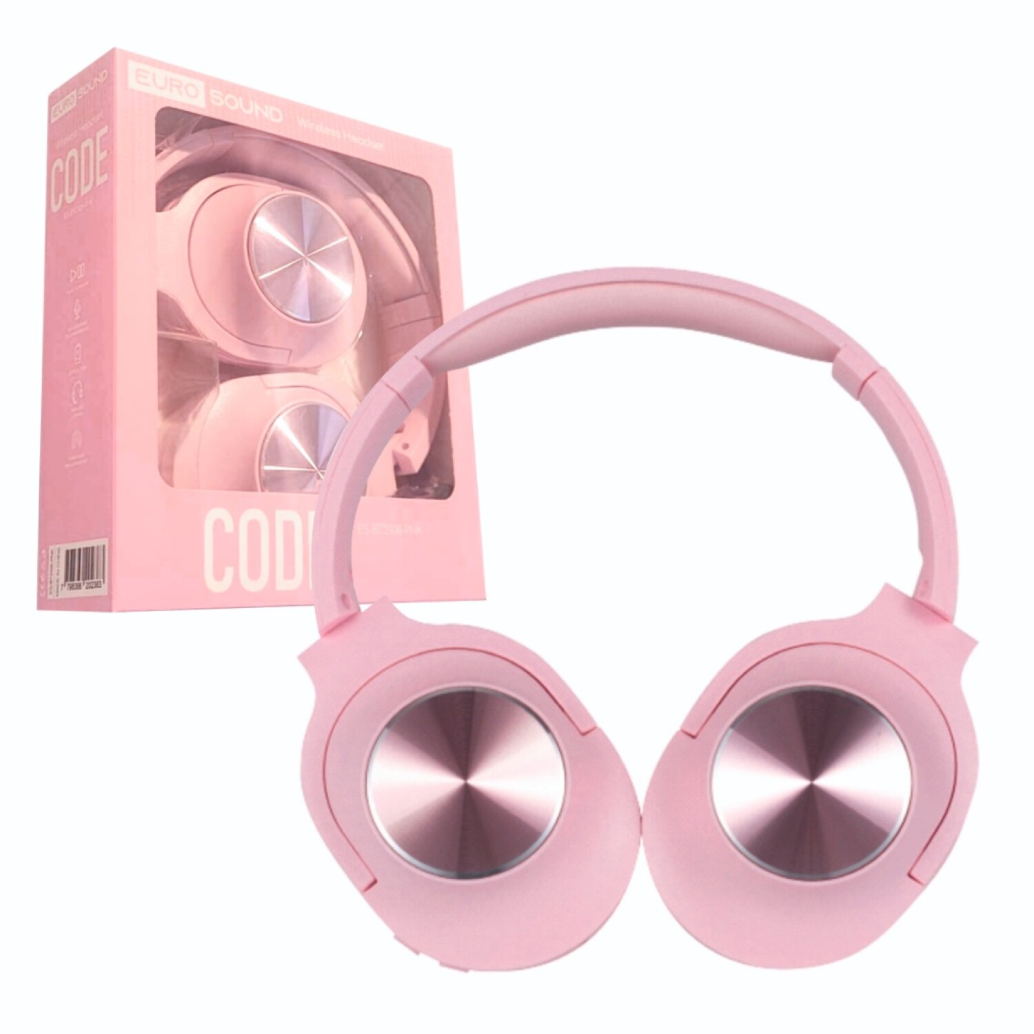 Auriculares EUROSOUND Code Bluetooth Plegables Batería Recargable - Rosa,  oferta LOi.