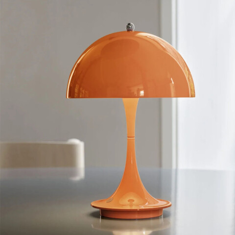 Lámpara de mesa hongo inalám. naranja USB cálida AI9868
