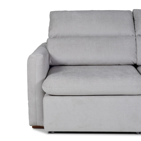 Sofá Dublin (Rebatible) - Microfibra - 3 cuerpos TC1009 (Plata)
