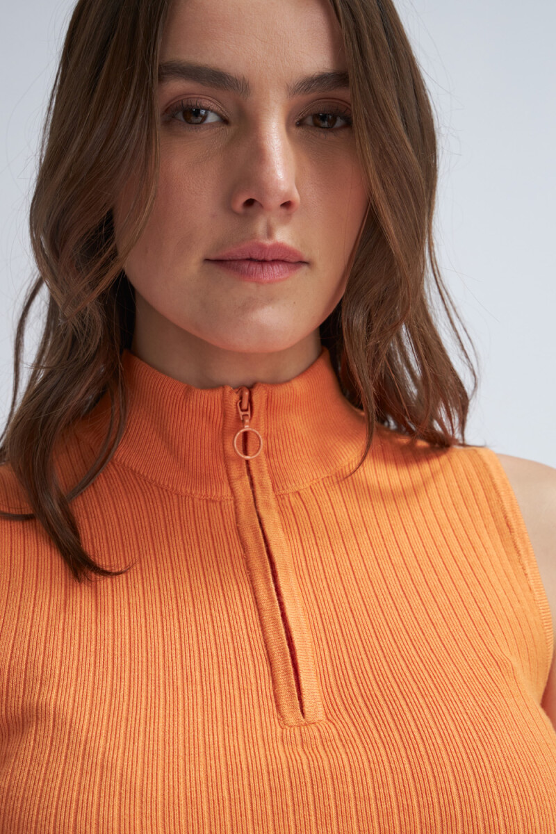 Top halter tejido Naranja