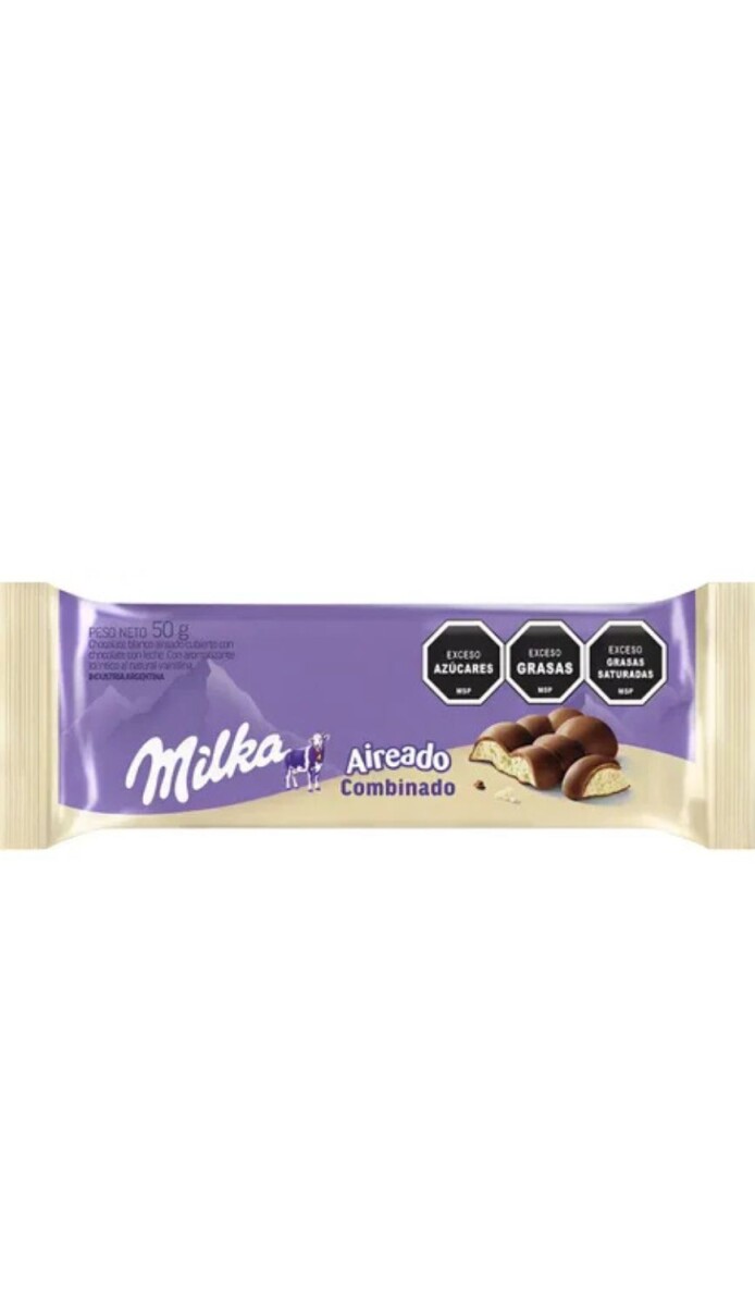 CHOCOLATE MILKA 50GRS LEGER COMBINADO TABLETA AIREADO (CHICA) 