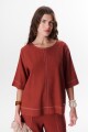 BLUSA LINO EVA ROJO