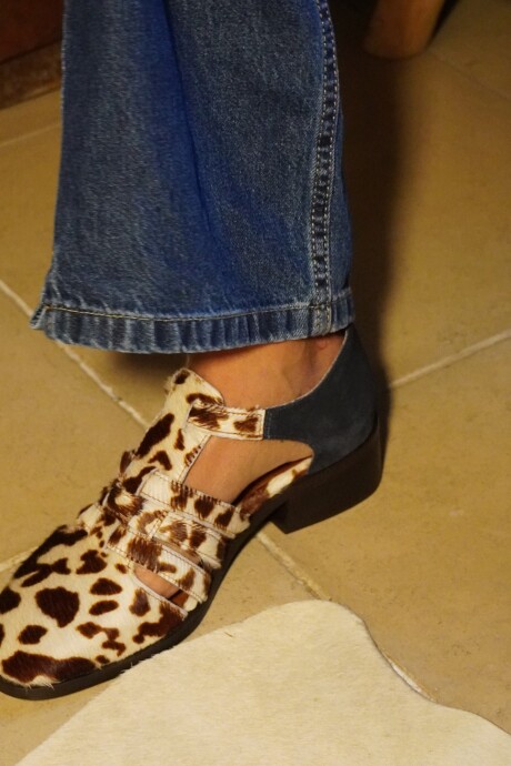 Sandalia Mallorquina Cowhide / Azul
