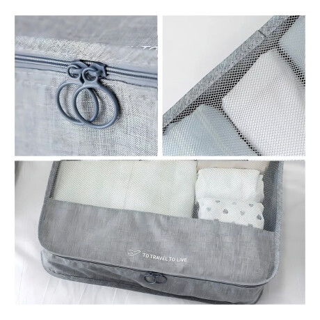 Kit valija y neceseres gris Sc